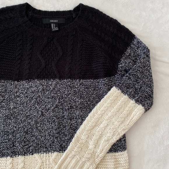 Knit colorblock sweater - Picture 1 of 3
